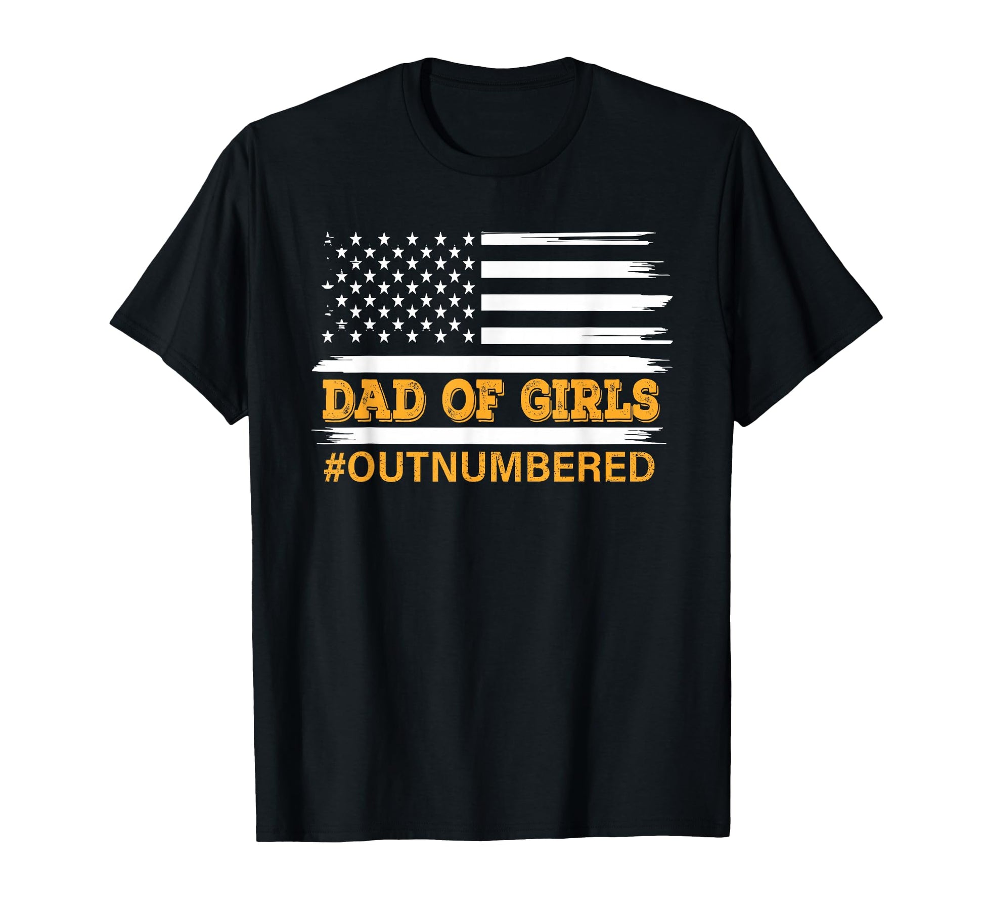 Dad Outnumbered Fathers Day Us Flag Dad T-Shirt - Graphic Print for Adults - T-Shirt, Sweatshirt, Hoodie