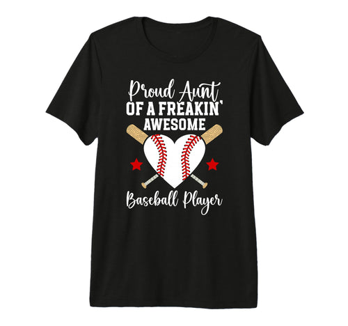 Proud Aunt Baseball Player Aunt T-Shirt - Trendy Graphic for Adults - T-Shirt, Sweatshirt, Hoodie