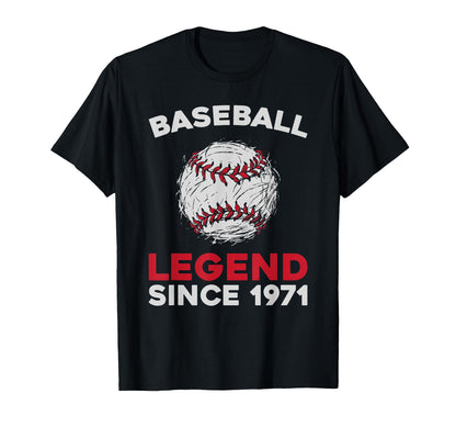 Born 1971 Baseball Team Player Sport T-Shirt - Trendy Graphic for Adults - T-Shirt, Sweatshirt, Hoodie