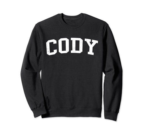 Cody Wy Distressed White Varsity Sweatshirt - Streetwear Style Men Women - T-Shirt, Sweatshirt, Hoodie