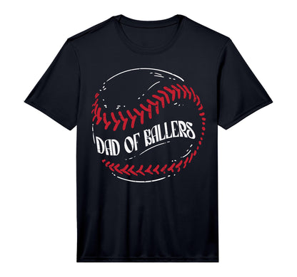 Dad Ballers Baseball Funny Fathers Day T-Shirt - Graphic Print for Adults - T-Shirt, Sweatshirt, Hoodie