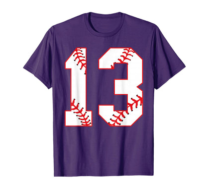 13Th Birthday Baseball 13 Years Old T-Shirt - Fun Novelty Design Unisex - T-Shirt, Sweatshirt, Hoodie