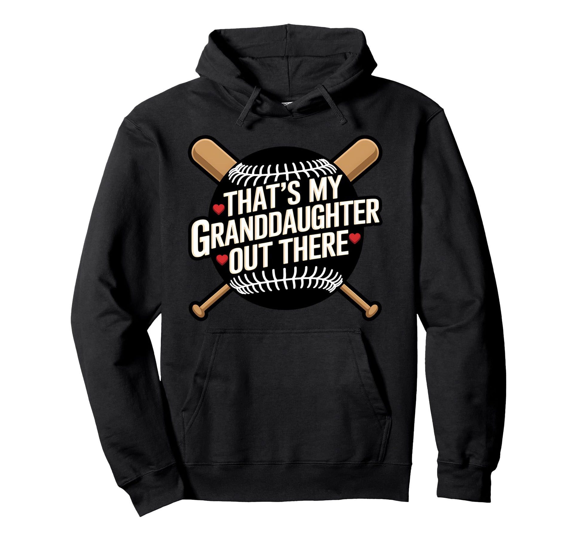 Thats My Granddaughter Out There Baseball Hoodie - Trendy Graphic Men Women - T-Shirt, Sweatshirt, Hoodie