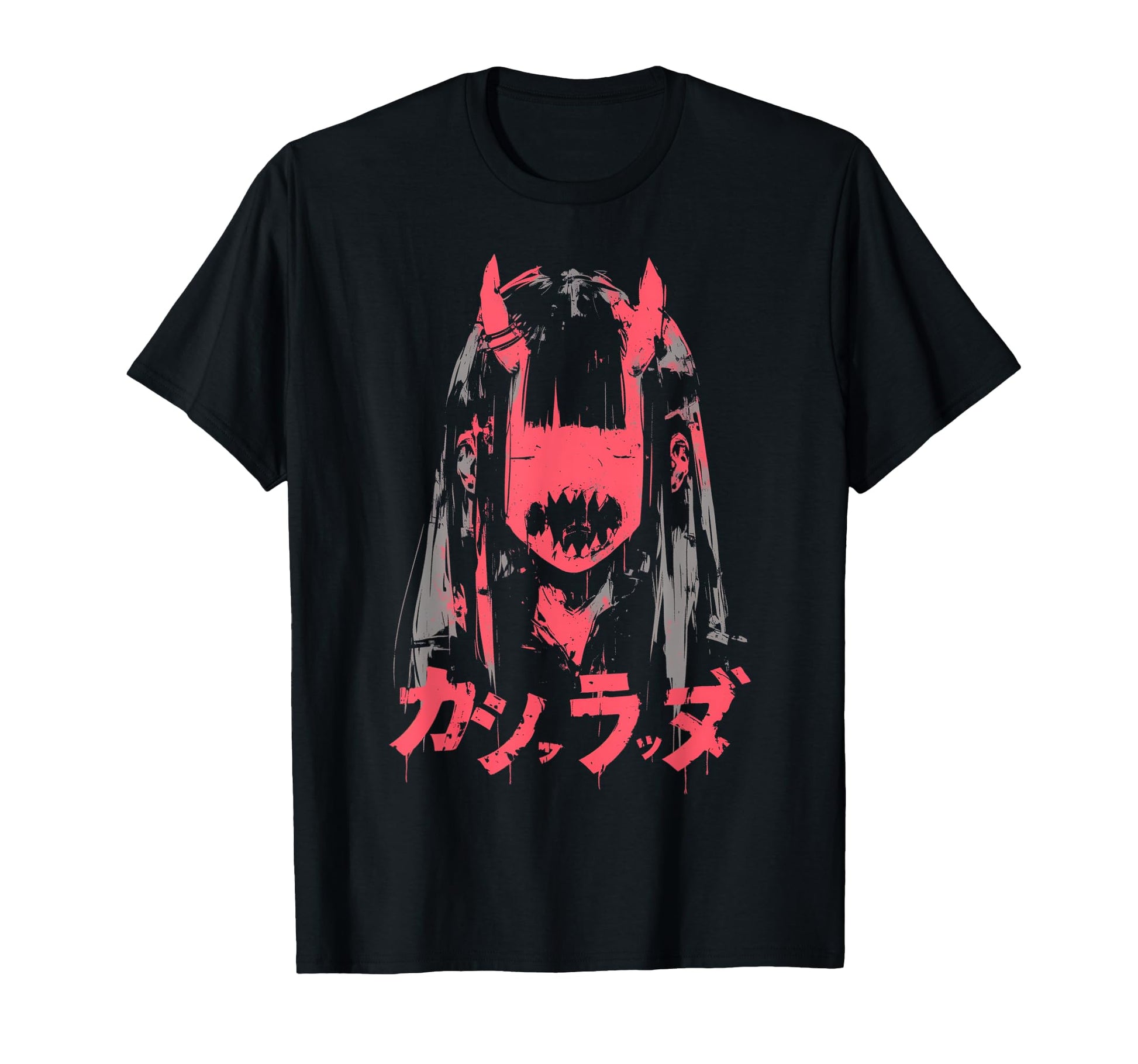 Goth Grunge Demon Anime Waifu Horror T-Shirt - Novelty Apparel for Adults - T-Shirt, Sweatshirt, Hoodie