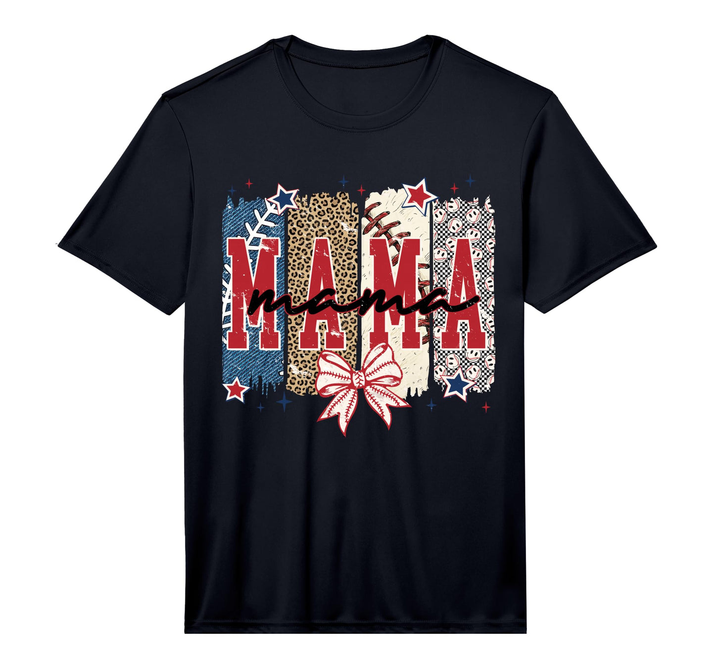 Mens Baseball Mama Coquette Bow Mothers T-Shirt - Unique Graphic Unisex - T-Shirt, Sweatshirt, Hoodie