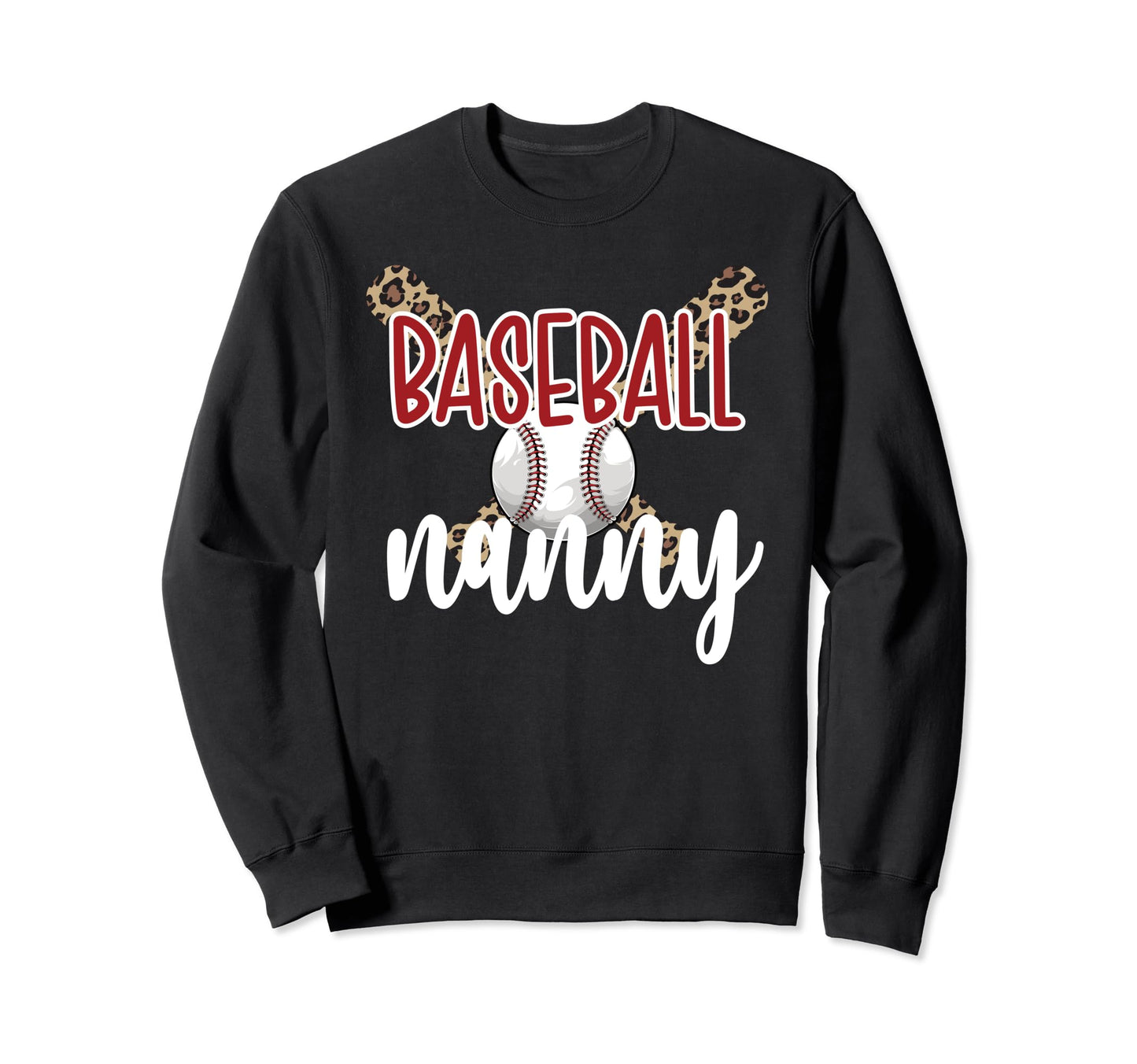 Baseball Nanny Grandma Baseball Sweatshirt - Custom Art Print for Adults - T-Shirt, Sweatshirt, Hoodie