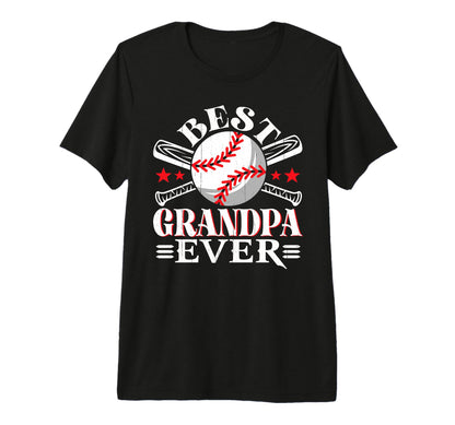 Mens Best Baseball Grandpa Grandson T-Shirt - Custom Art Print Men Women - T-Shirt, Sweatshirt, Hoodie