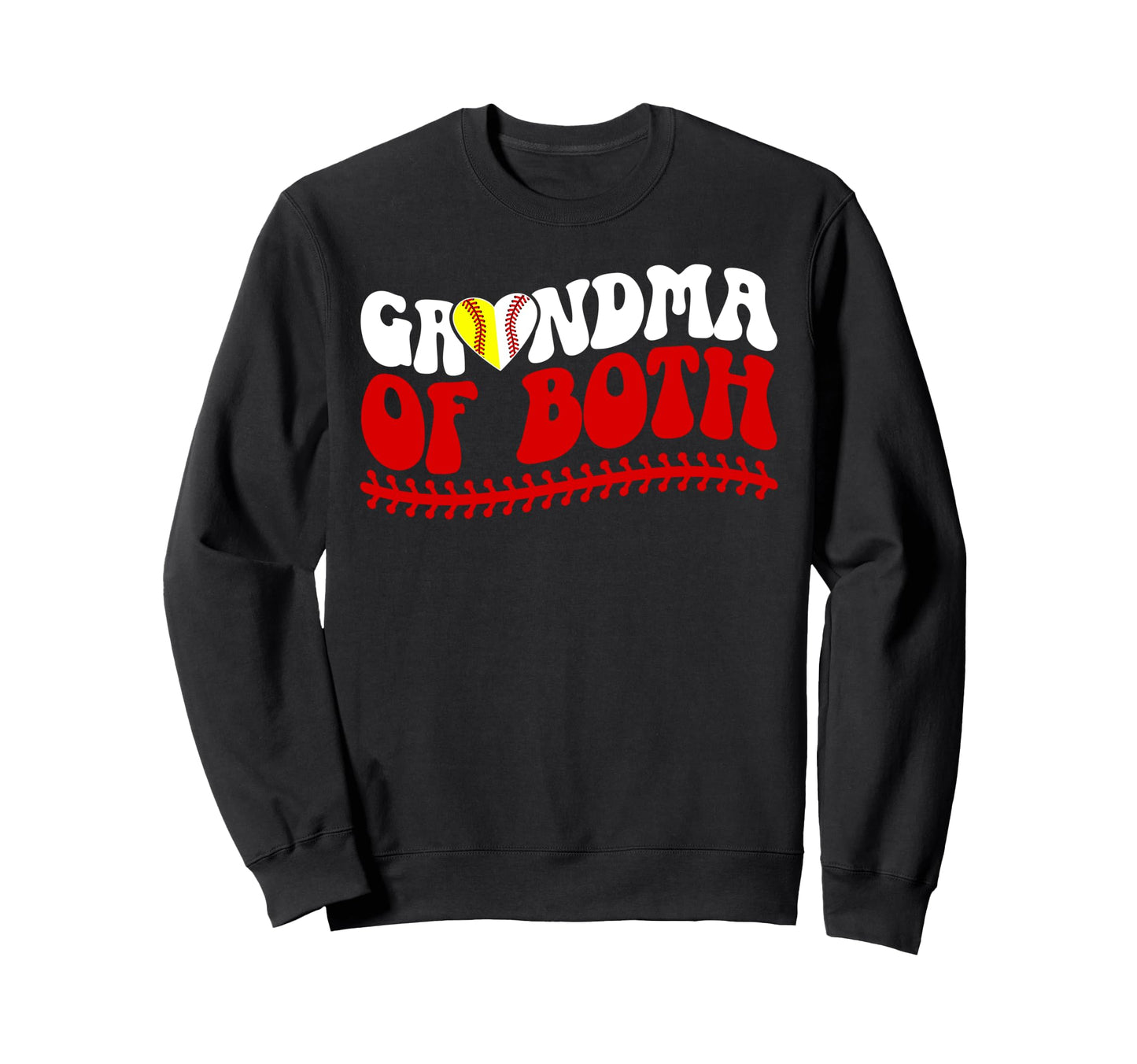 Grandma Both Groovy Baseball Sweatshirt - Trendy Graphic Men Women - T-Shirt, Sweatshirt, Hoodie