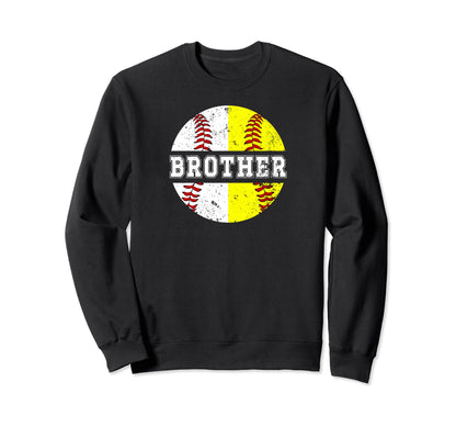 Softball Baseball Brother Baseball Sweatshirt - Trendy Graphic Unisex - T-Shirt, Sweatshirt, Hoodie