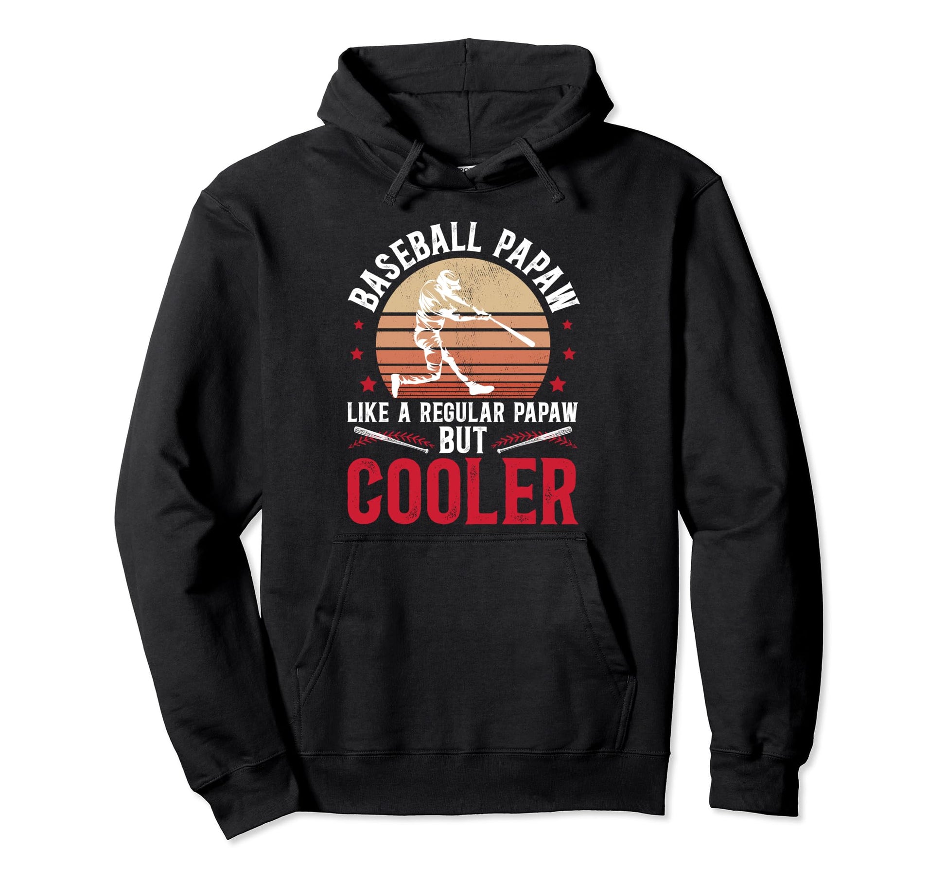 Baseball Papaw Grandpa Papaw Hoodie - Aesthetic Graphic for Adults - T-Shirt, Sweatshirt, Hoodie