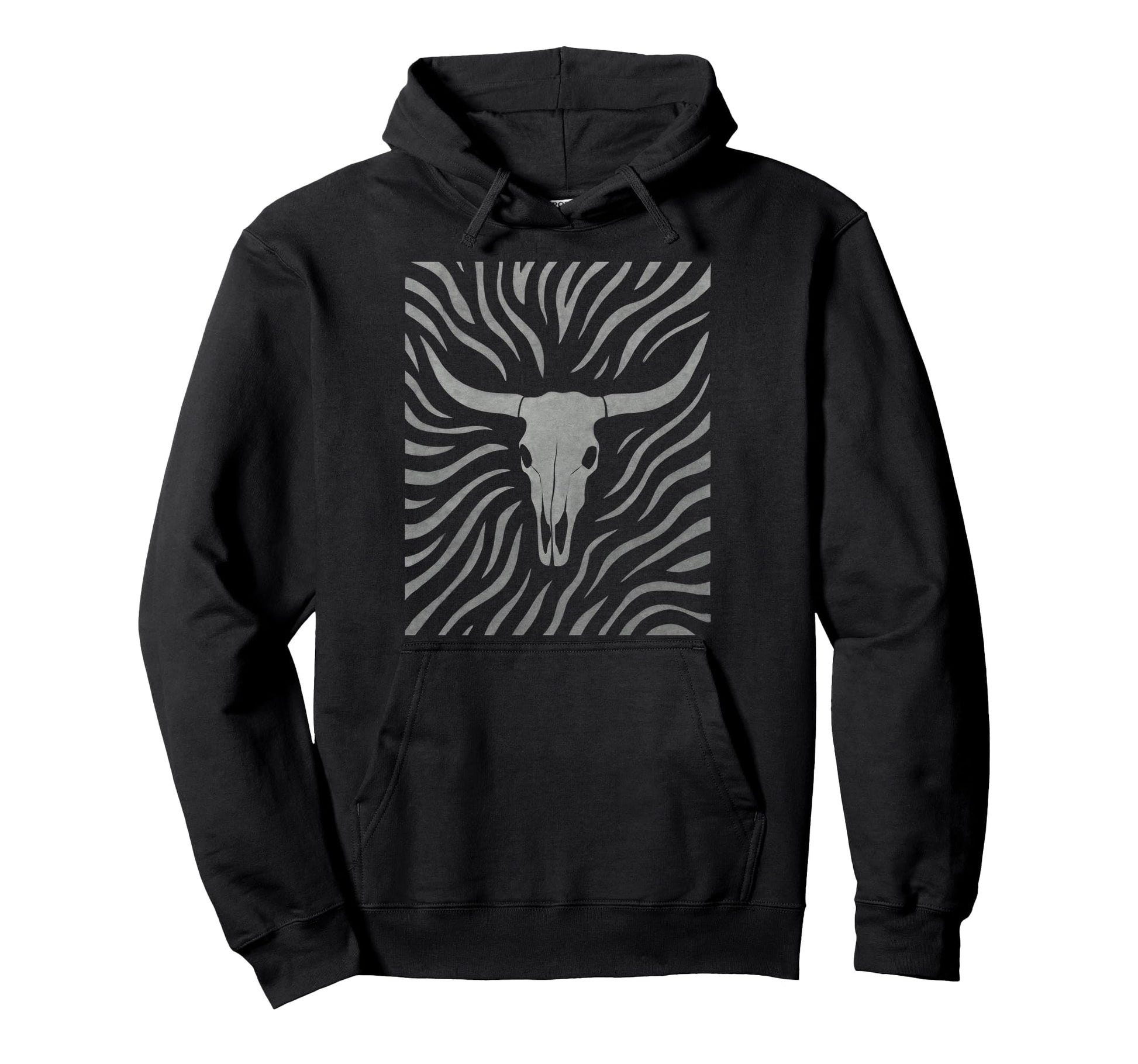 Cow Skull Western Boho Country Hoodie - Streetwear Style for Adults - T-Shirt, Sweatshirt, Hoodie