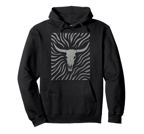Cow Skull Western Boho Country Hoodie - Streetwear Style for Adults - T-Shirt, Sweatshirt, Hoodie