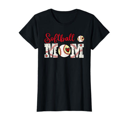 Softball Mom Sports Fan Game Day T-Shirt - Custom Art Print for Adults - T-Shirt, Sweatshirt, Hoodie