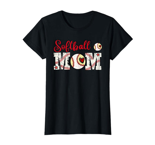 Softball Mom Sports Fan Game Day T-Shirt - Custom Art Print for Adults - T-Shirt, Sweatshirt, Hoodie