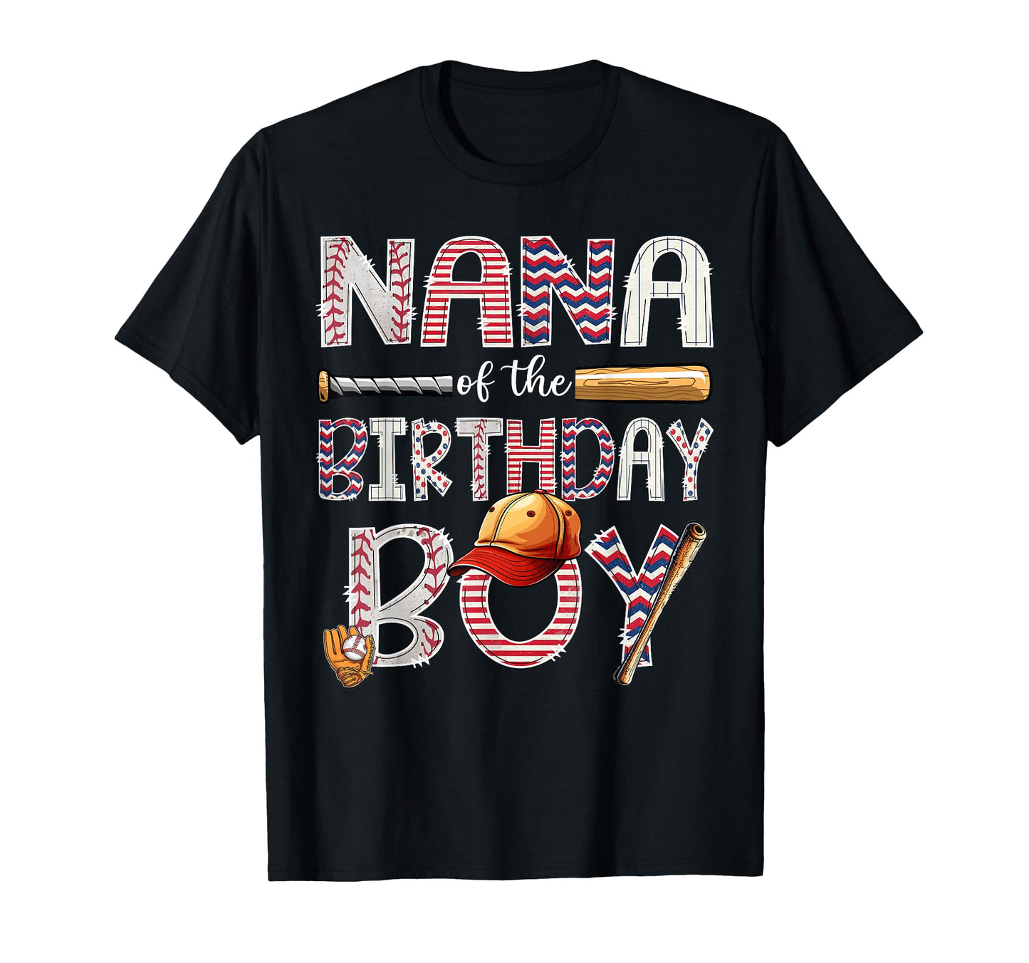 Nana Birthday Baseball Player Birthday T-Shirt - Custom Art Print Unisex - T-Shirt, Sweatshirt, Hoodie
