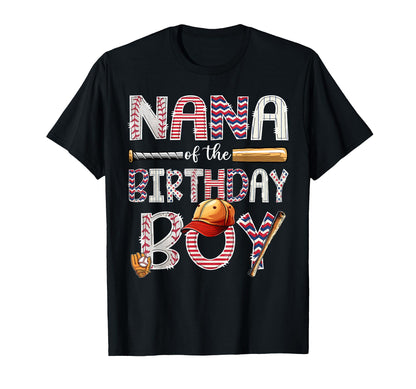Nana Birthday Baseball Player Birthday T-Shirt - Custom Art Print Unisex - T-Shirt, Sweatshirt, Hoodie