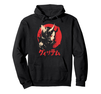 Goth Grunge Demon Anime Waifu Hoodie - Casual Everyday Wear for Adults - T-Shirt, Sweatshirt, Hoodie