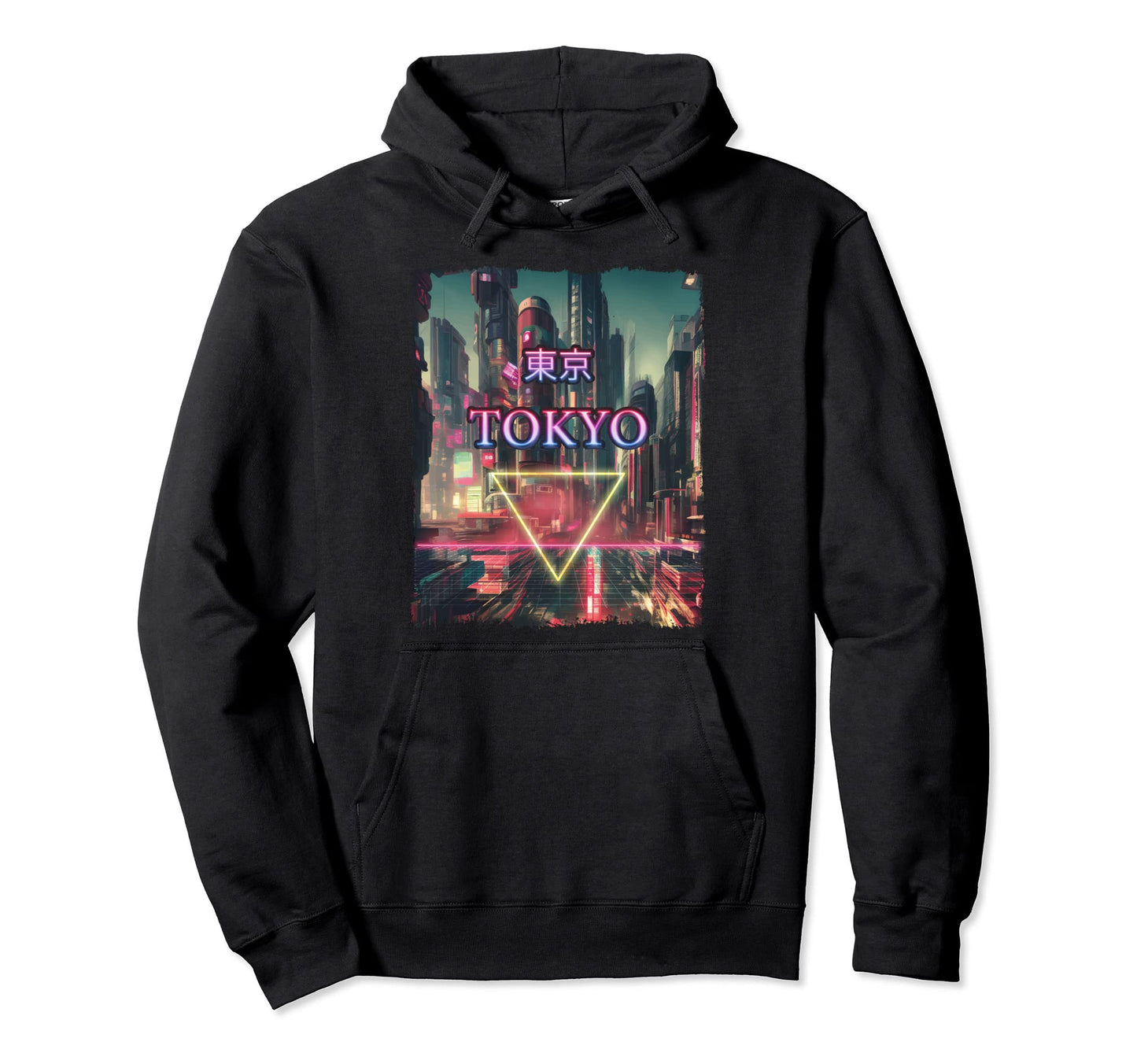 Tokyo City Vaporwave Cyberpunks Hoodie - Fun Novelty Design Unisex - T-Shirt, Sweatshirt, Hoodie