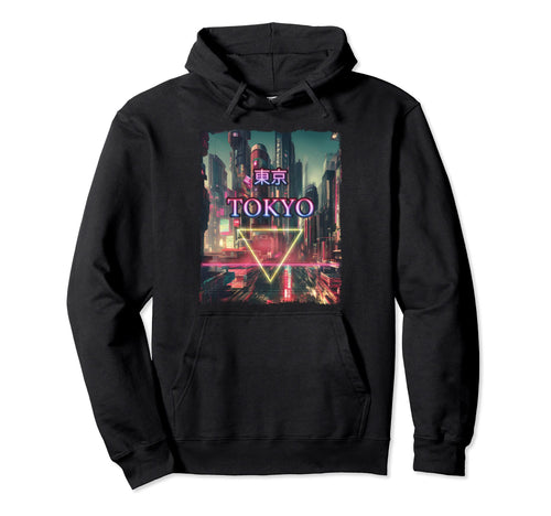 Tokyo City Vaporwave Cyberpunks Hoodie - Fun Novelty Design Unisex - T-Shirt, Sweatshirt, Hoodie