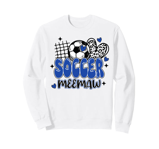 Soccer Meemaw Leopard Funny Soccer Sweatshirt - Novelty Apparel Men Women - T-Shirt, Sweatshirt, Hoodie
