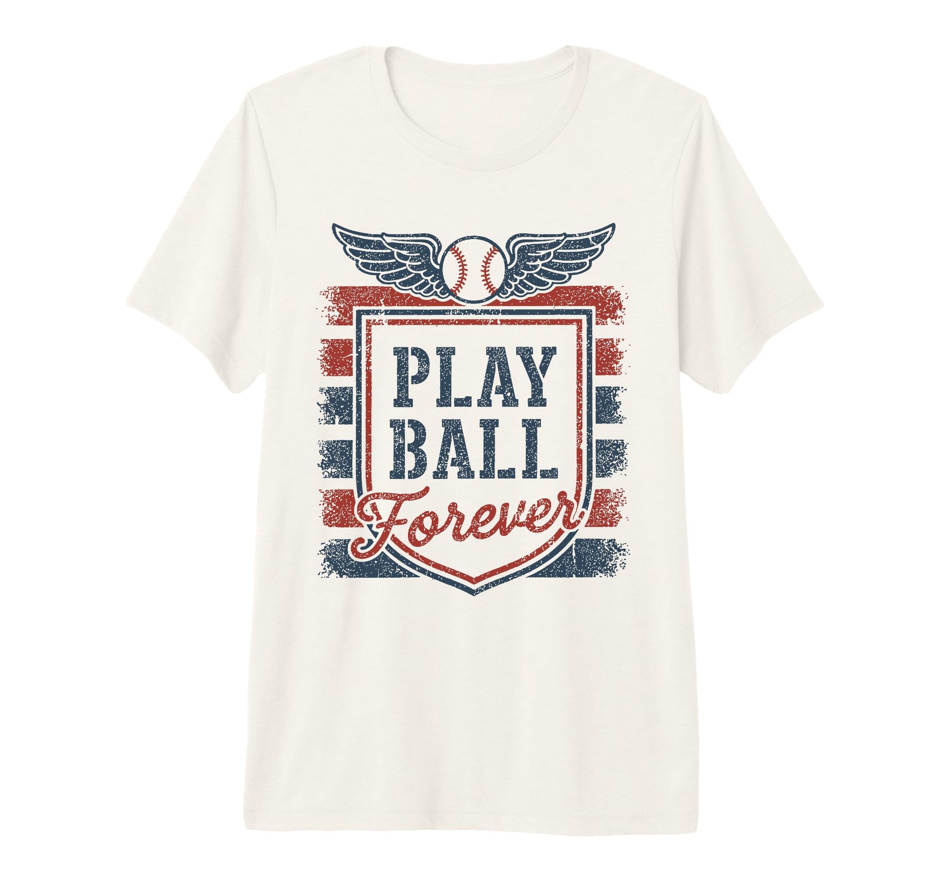 Play Ball Forever Baseball Fan Player T-Shirt - Custom Art Print Men Women - T-Shirt, Sweatshirt, Hoodie