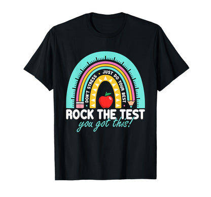 Test Day Teacher Rock Test Day Vibes T-Shirt - Novelty Apparel for Adults - T-Shirt, Sweatshirt, Hoodie