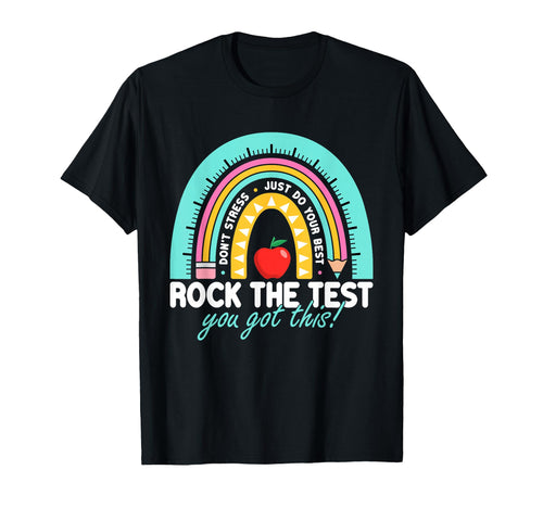Test Day Teacher Rock Test Day Vibes T-Shirt - Novelty Apparel for Adults - T-Shirt, Sweatshirt, Hoodie