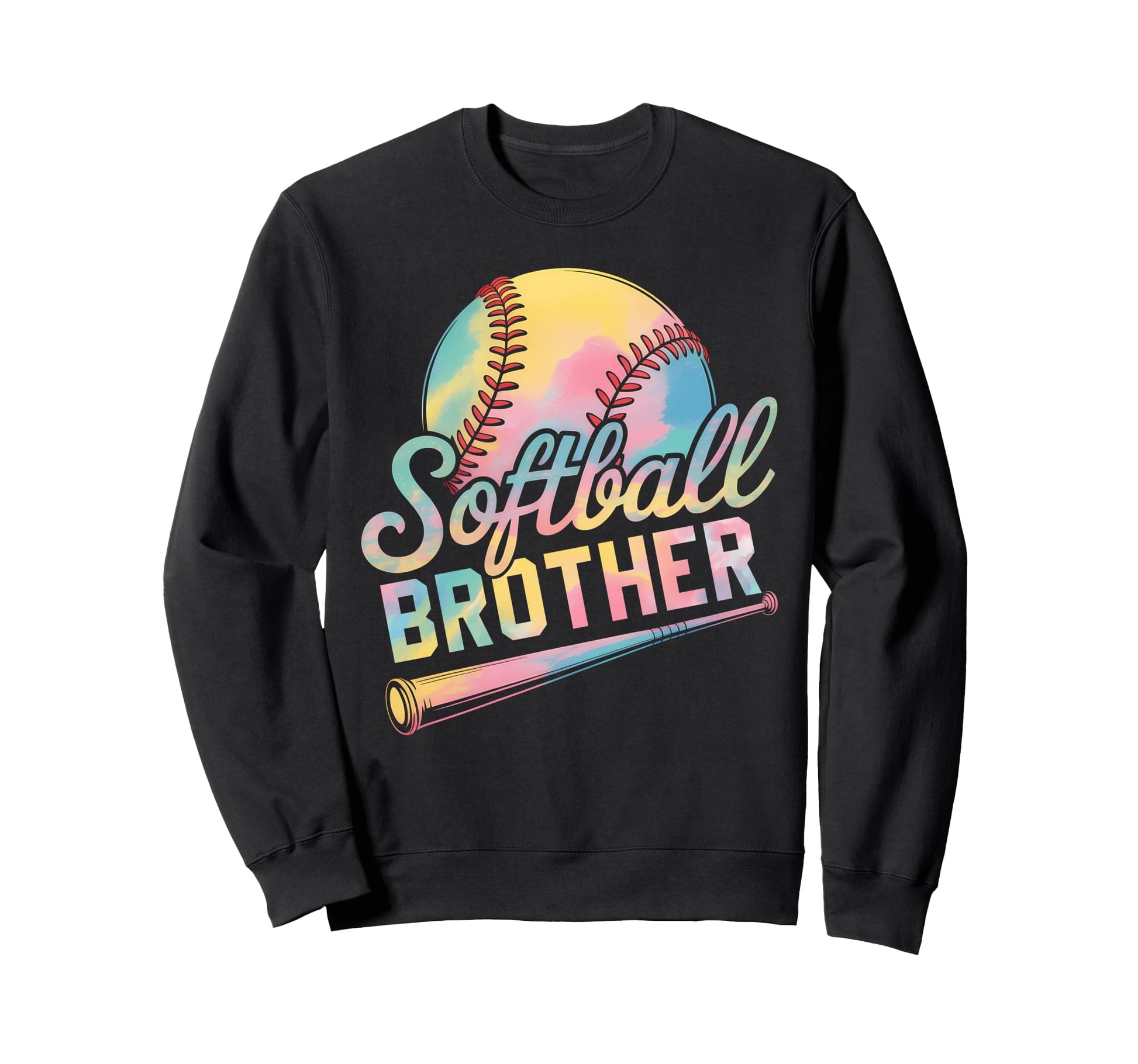 Softball Brother Tie Dye Grandma Sweatshirt - Graphic Print for Adults - T-Shirt, Sweatshirt, Hoodie