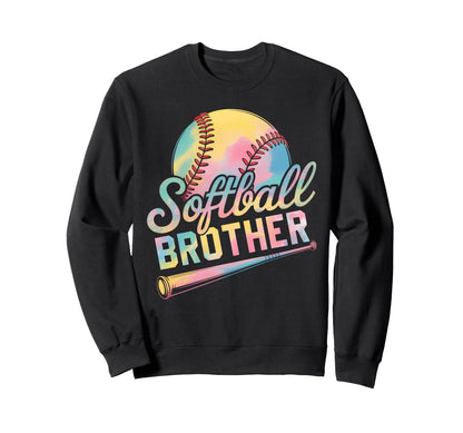Softball Brother Tie Dye Grandma Sweatshirt - Graphic Print for Adults - T-Shirt, Sweatshirt, Hoodie