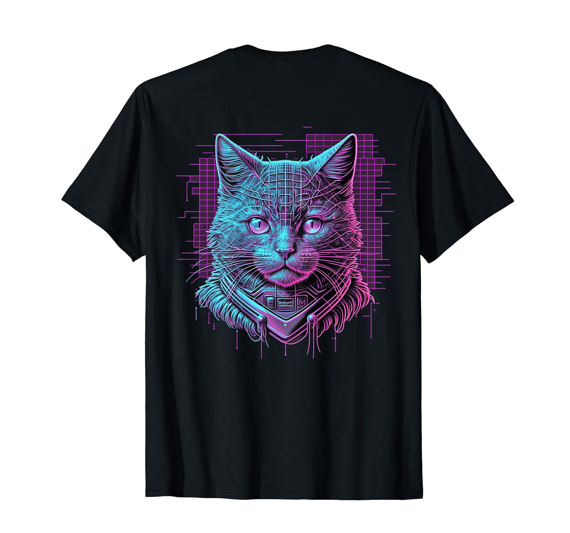 Backprint Futuristic Aesthetic Vaporwave T-Shirt - Unique Graphic Unisex - T-Shirt, Sweatshirt, Hoodie