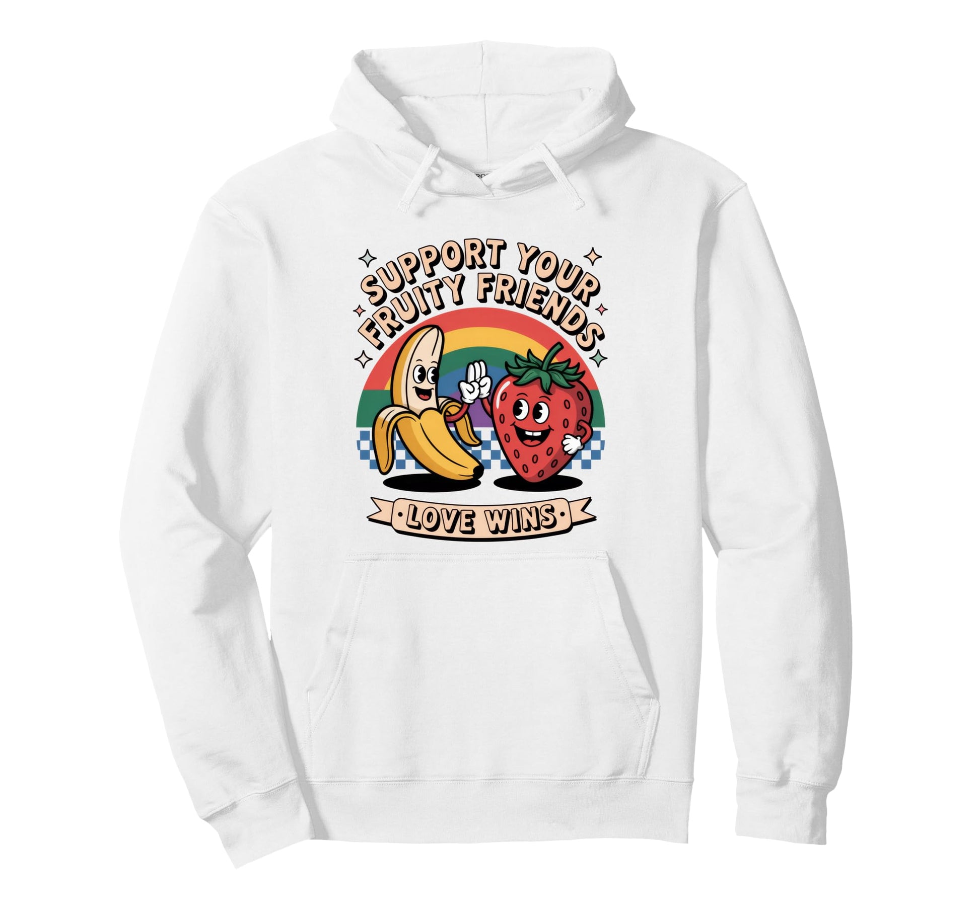 Support Your Fruity Friends Hoodie - Casual Everyday Wear for Adults - T-Shirt, Sweatshirt, Hoodie