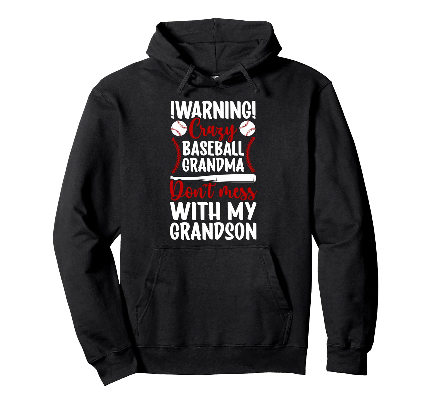 Crazy Baseball Grandma Baseball Player Hoodie - Minimalist Print Unisex - T-Shirt, Sweatshirt, Hoodie