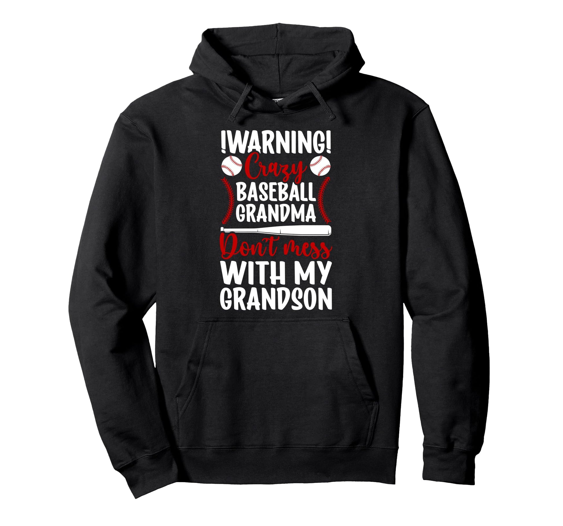 Crazy Baseball Grandma Baseball Player Hoodie - Minimalist Print Unisex - T-Shirt, Sweatshirt, Hoodie