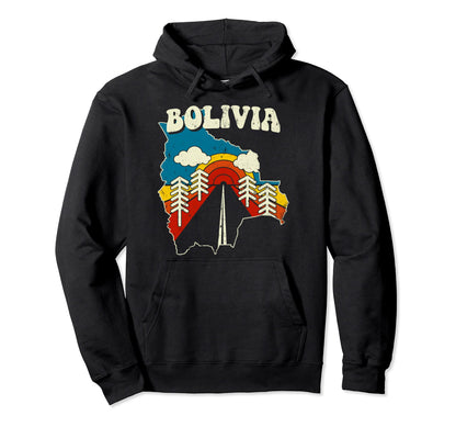 Bolivia Bolivian Country Rainbow 70S Hoodie - Aesthetic Graphic Men Women - T-Shirt, Sweatshirt, Hoodie
