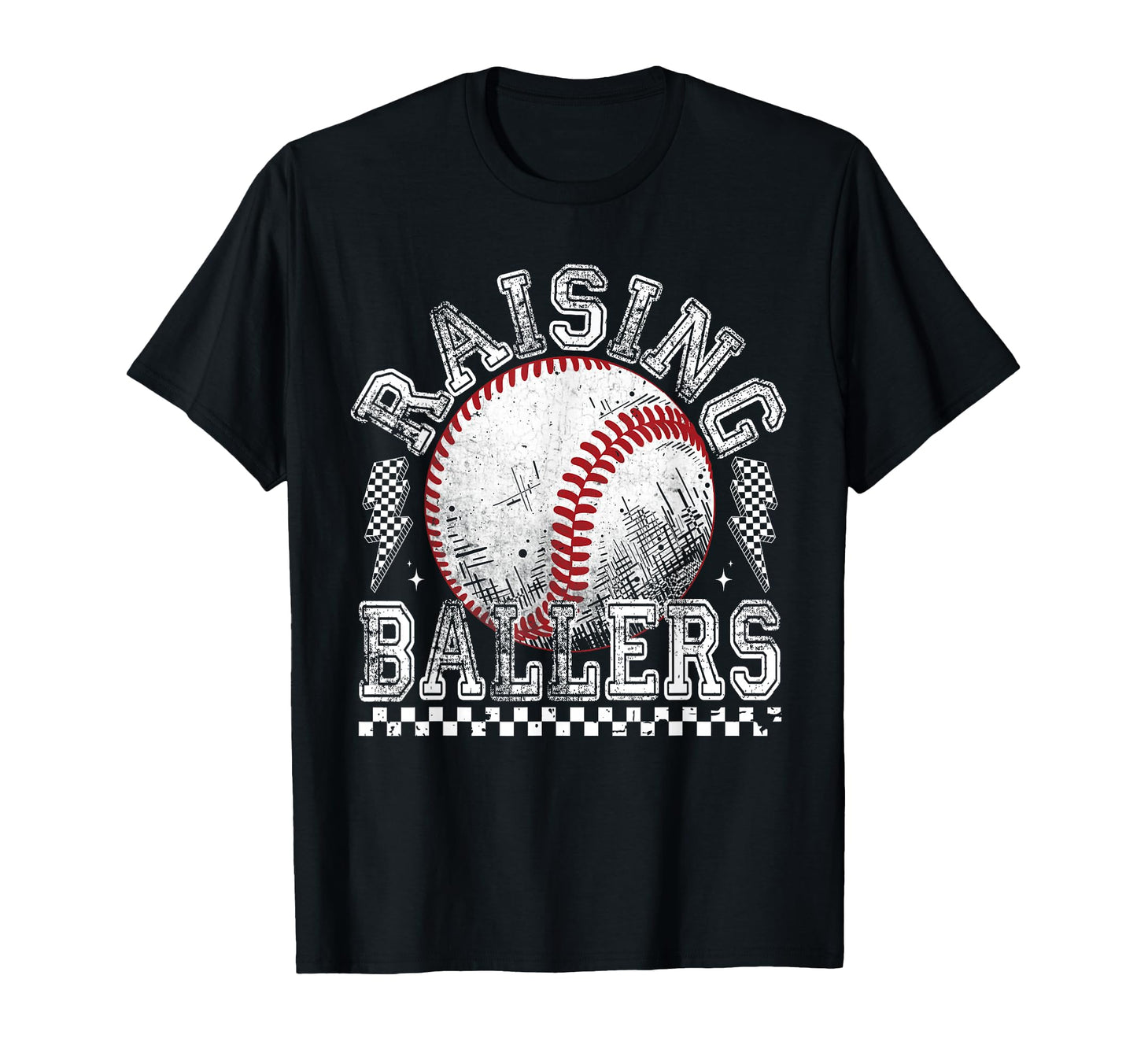 Raising Ballers Funny Mom Baseball T-Shirt - Trendy Graphic Men Women - T-Shirt, Sweatshirt, Hoodie