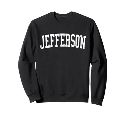 Jefferson La Distressed White Sweatshirt - Custom Art Print for Adults - T-Shirt, Sweatshirt, Hoodie