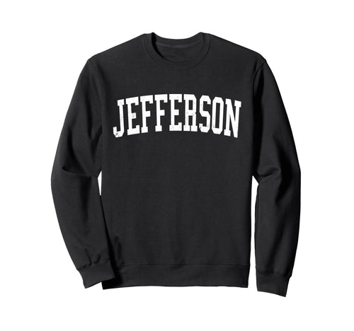 Jefferson La Distressed White Sweatshirt - Custom Art Print for Adults - T-Shirt, Sweatshirt, Hoodie