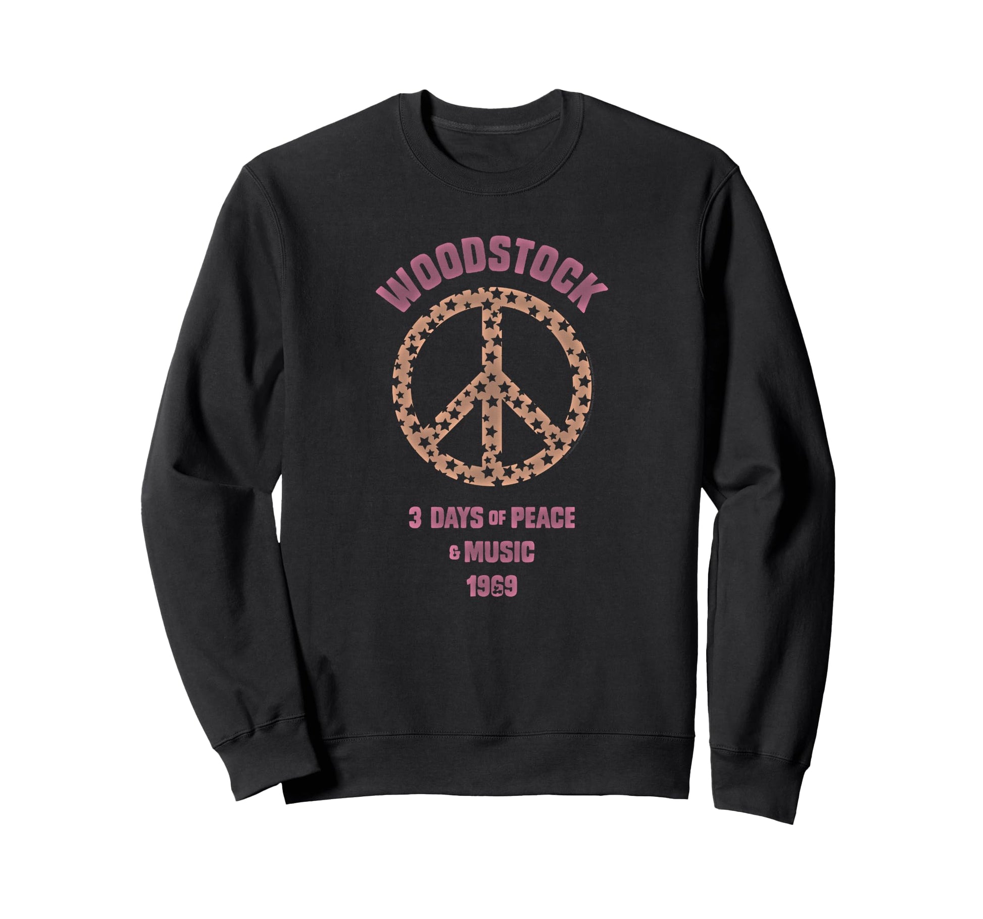 Woodstock Peace Love Stars Sweatshirt - Casual Everyday Wear Unisex - T-Shirt, Sweatshirt, Hoodie