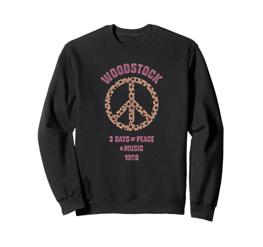 Woodstock Peace Love Stars Sweatshirt - Casual Everyday Wear Unisex - T-Shirt, Sweatshirt, Hoodie