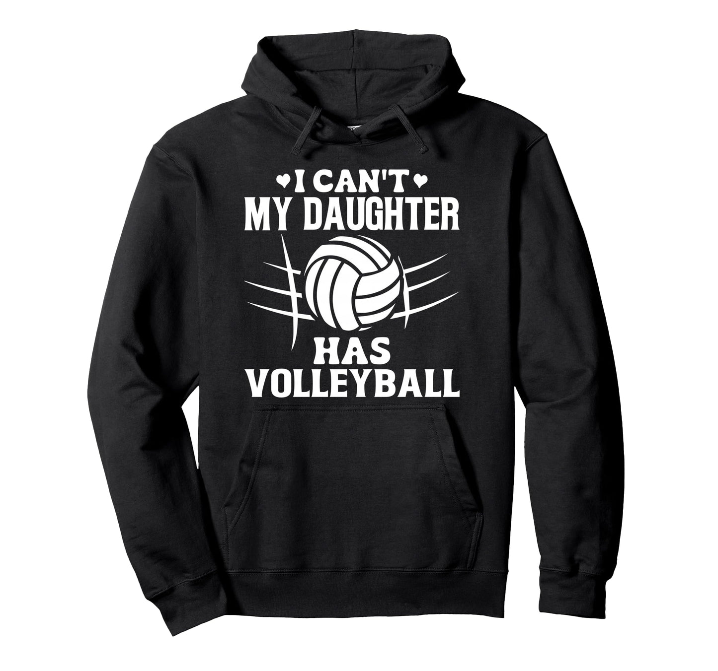 Volleyball Mom Funny Daughter Game Day Hoodie - Trendy Graphic for Adults - T-Shirt, Sweatshirt, Hoodie