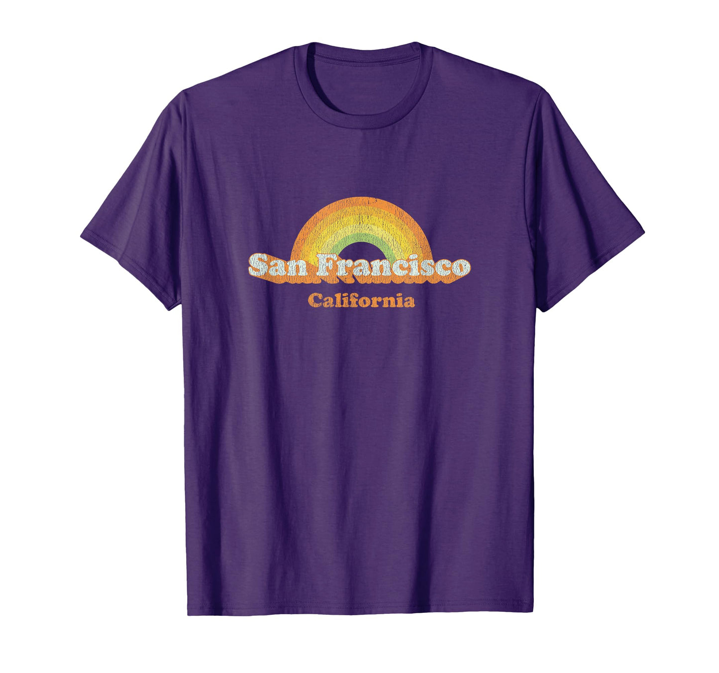 San Francisco Sf Ca 70S Rainbow T-Shirt - Streetwear Style Unisex - T-Shirt, Sweatshirt, Hoodie