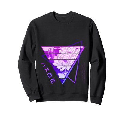 Japan Vaporwave Anime Flower Edgy Sweatshirt - Graphic Print for Adults - T-Shirt, Sweatshirt, Hoodie