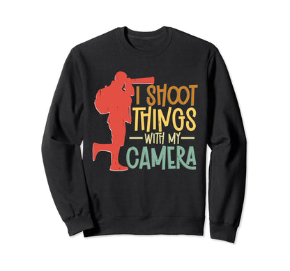 Photo Camera Photographer Flash Sweatshirt - Unique Graphic for Adults - T-Shirt, Sweatshirt, Hoodie