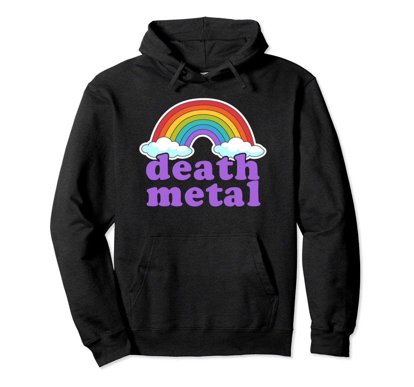 Death Metal Rainbow Funny Sarcasm Hoodie - Minimalist Print Unisex - T-Shirt, Sweatshirt, Hoodie