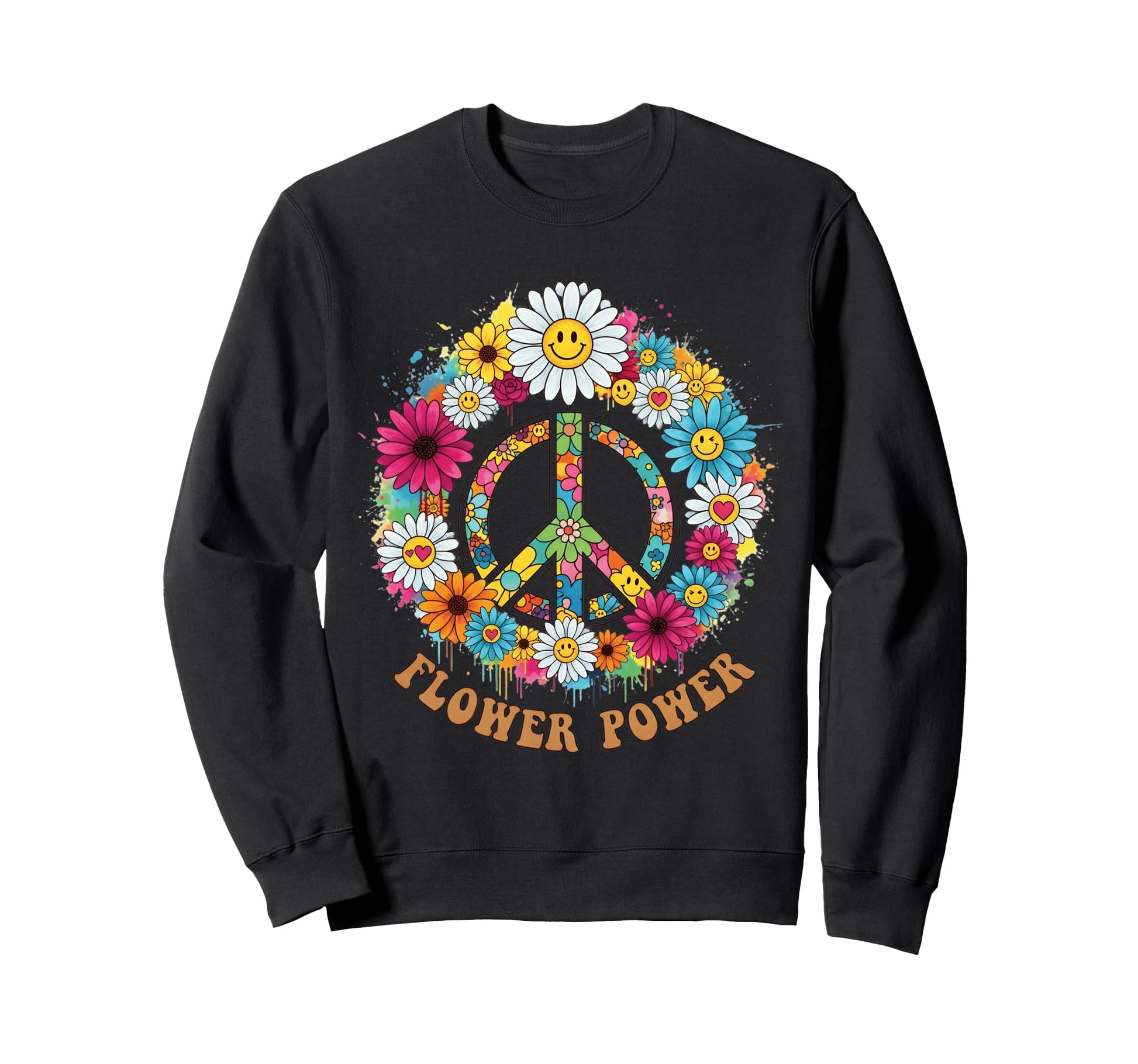 Flower Power Daisy Floral Gifts And Sweatshirt - Novelty Apparel Unisex - T-Shirt, Sweatshirt, Hoodie