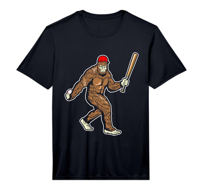 Bigfoot Baseball Sasquatch Baseball T-Shirt - Custom Art Print for Adults - T-Shirt, Sweatshirt, Hoodie
