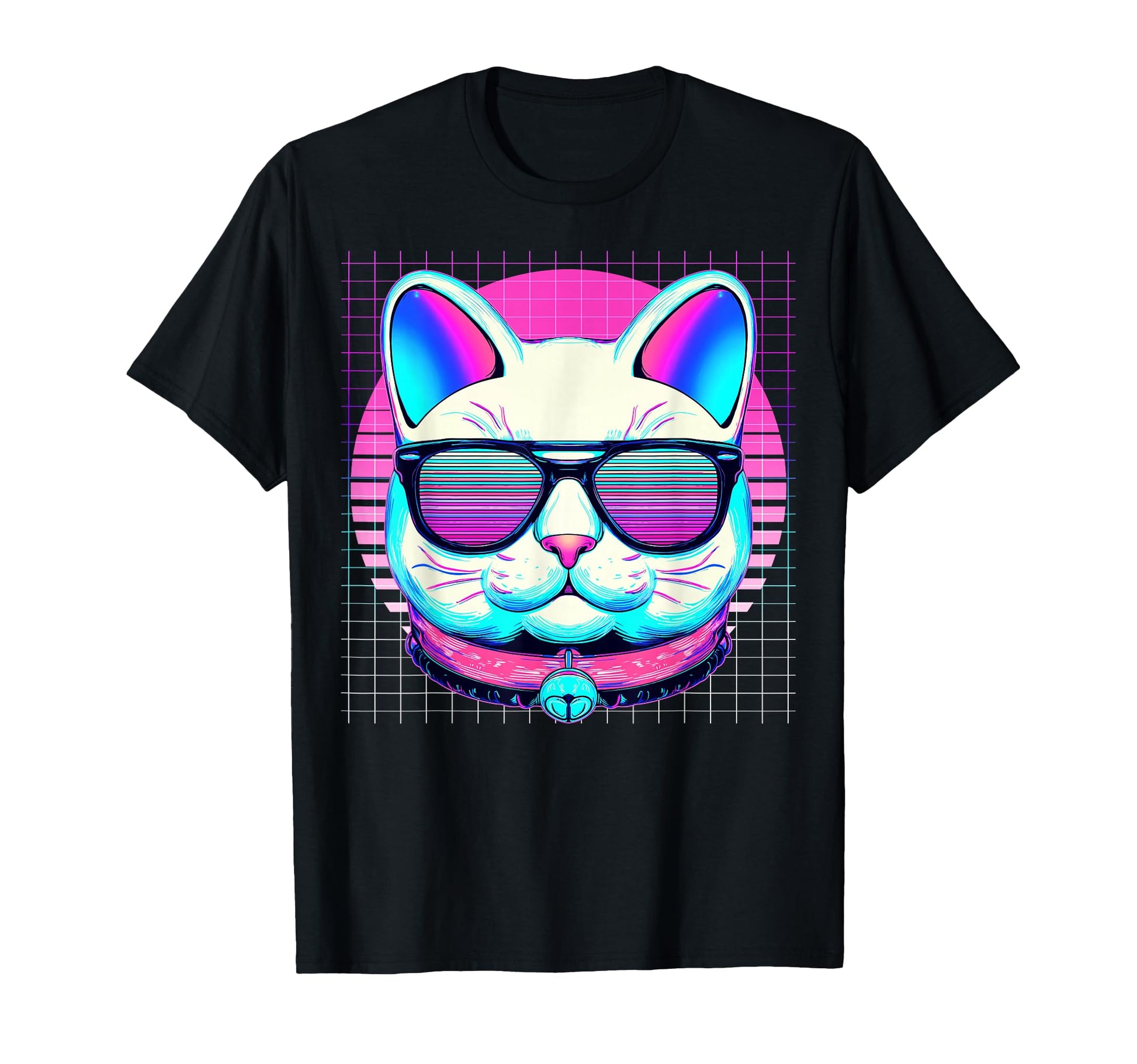 Maneki Neko Sunglasses Japanese Cat T-Shirt - Graphic Print Men Women - T-Shirt, Sweatshirt, Hoodie