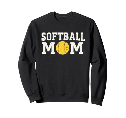Proud Softball Mom Life Love My Player Sweatshirt - Unique Graphic Unisex - T-Shirt, Sweatshirt, Hoodie