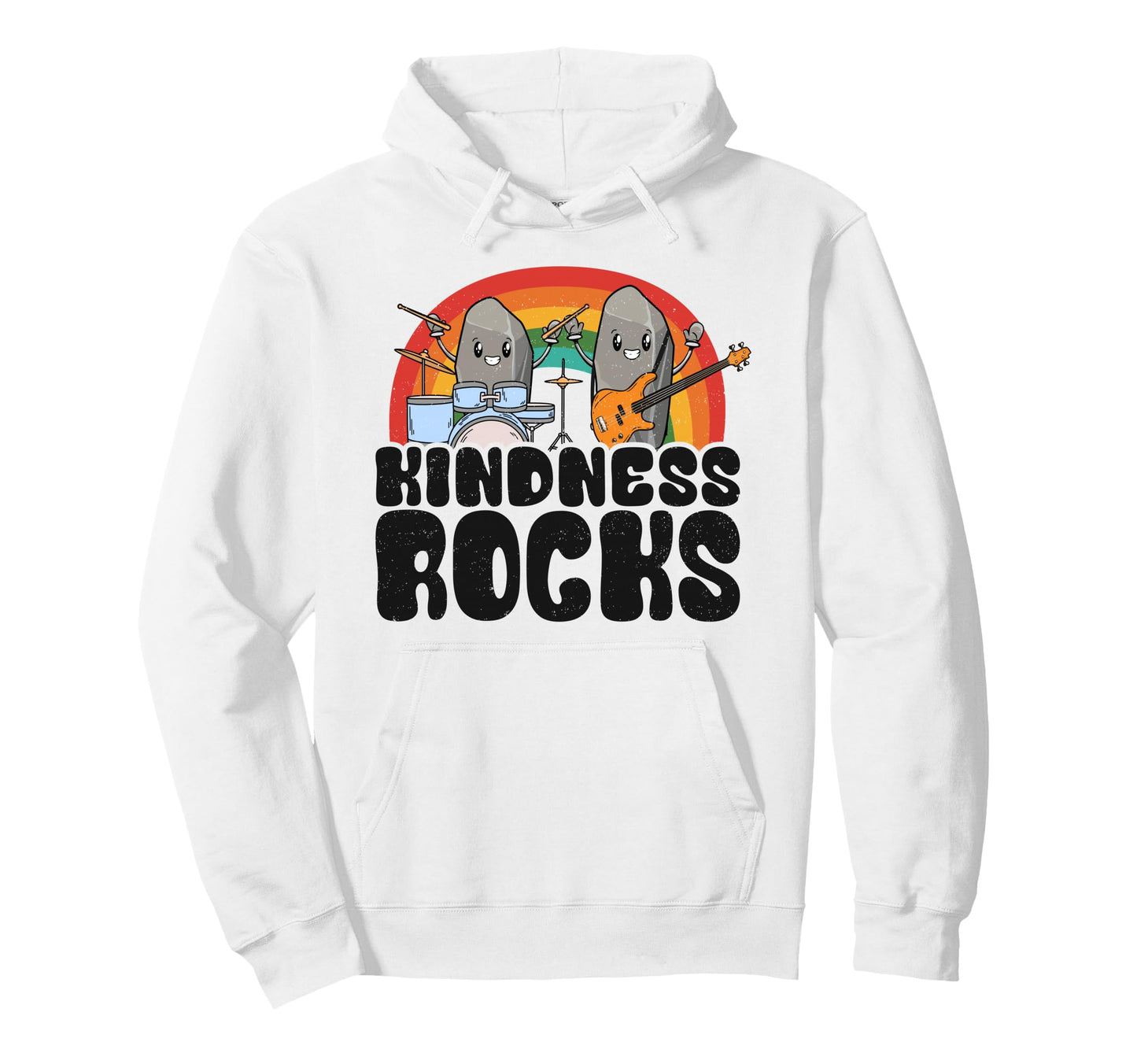 Anti Bullying Rainbow Music Teacher Hoodie - Minimalist Print Men Women - T-Shirt, Sweatshirt, Hoodie