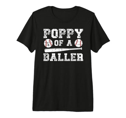 Mens Poppy Baller Baseball Poppy Baseball T-Shirt - Trendy Graphic Unisex - T-Shirt, Sweatshirt, Hoodie